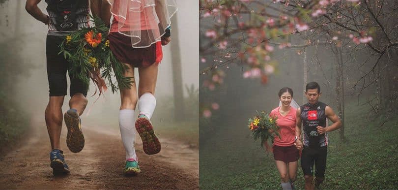 假若另一半也喜歡跑步，結婚照一定要這樣拍哦！