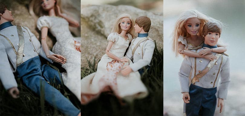 為Barbie公仔拍一輯婚照