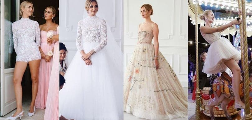 兩件變四件！Chiara Ferragni 魔術般的婚紗禮服