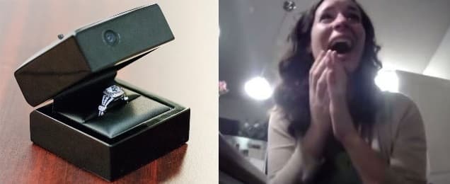 戒指盒內藏相機 記錄求婚一刻