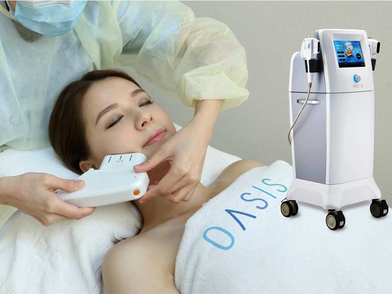 Oasis Medical從韓國引進「第5代HIFU-V雙倍速效聚焦緊膚儀」，採用獨特雙速雙軌探頭