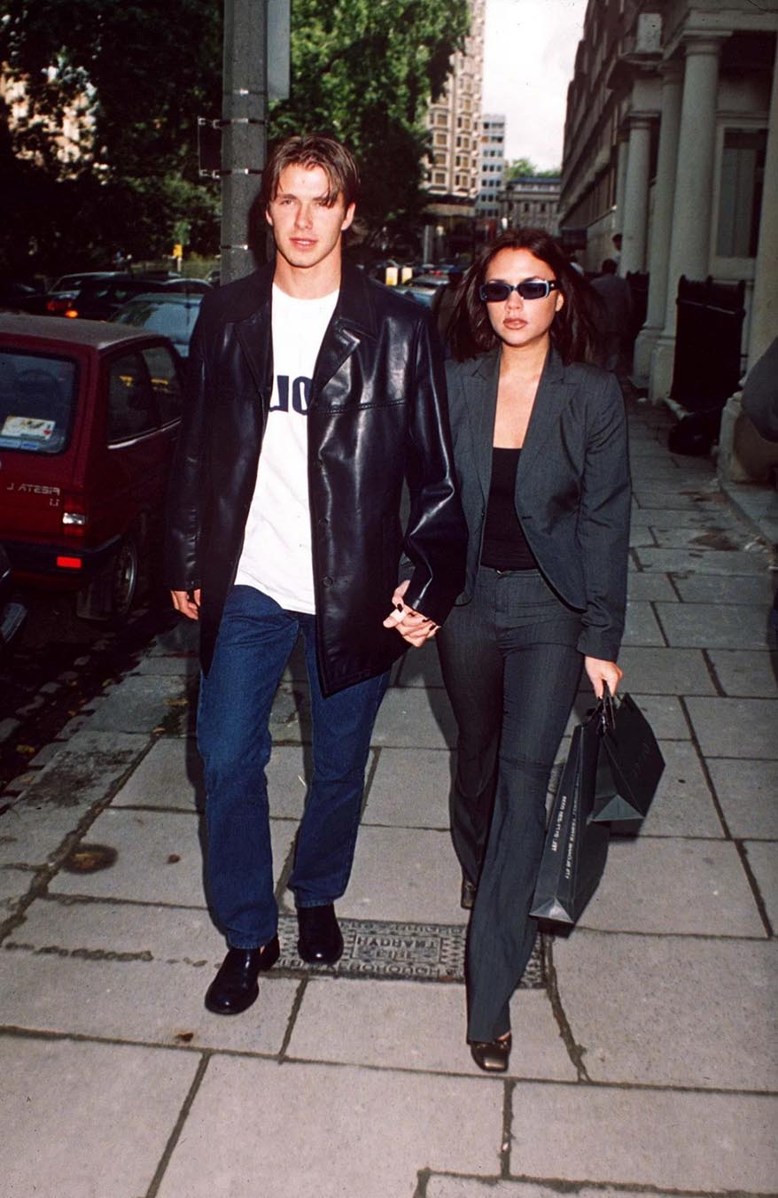 David Beckham和Victoria Beckham攝於1997年在倫敦