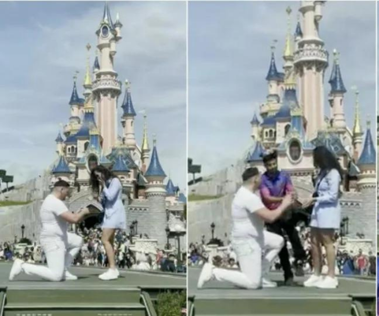 迪士尼樂園浪漫求婚 竟被迪士尼員工一秒搶鑽戒破壞驚喜！